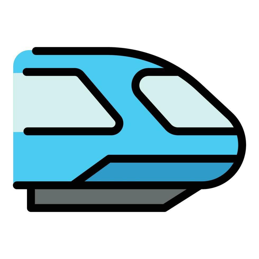 viaje rápido tren icono vector plano