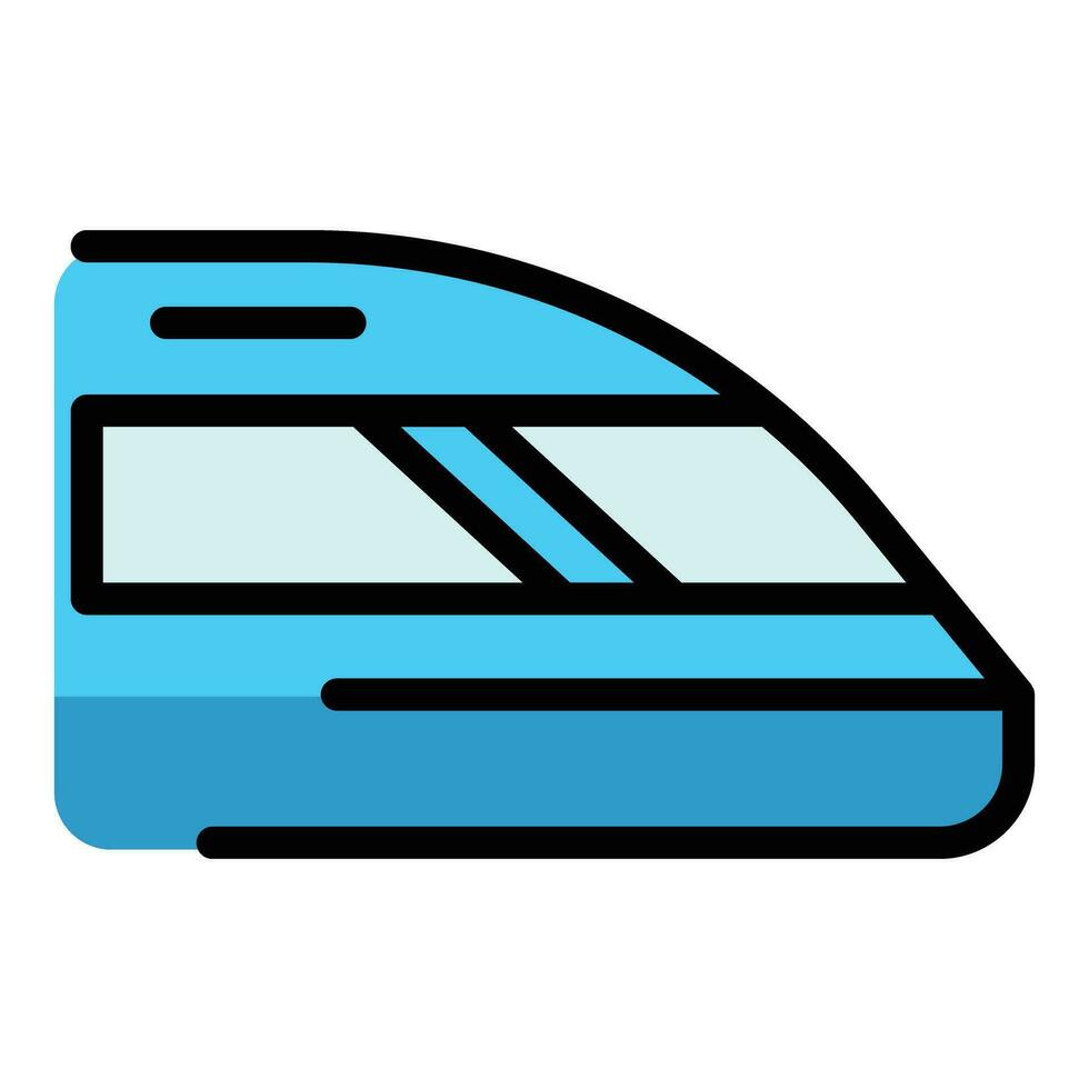 subterraneo alto velocidad tren icono vector plano