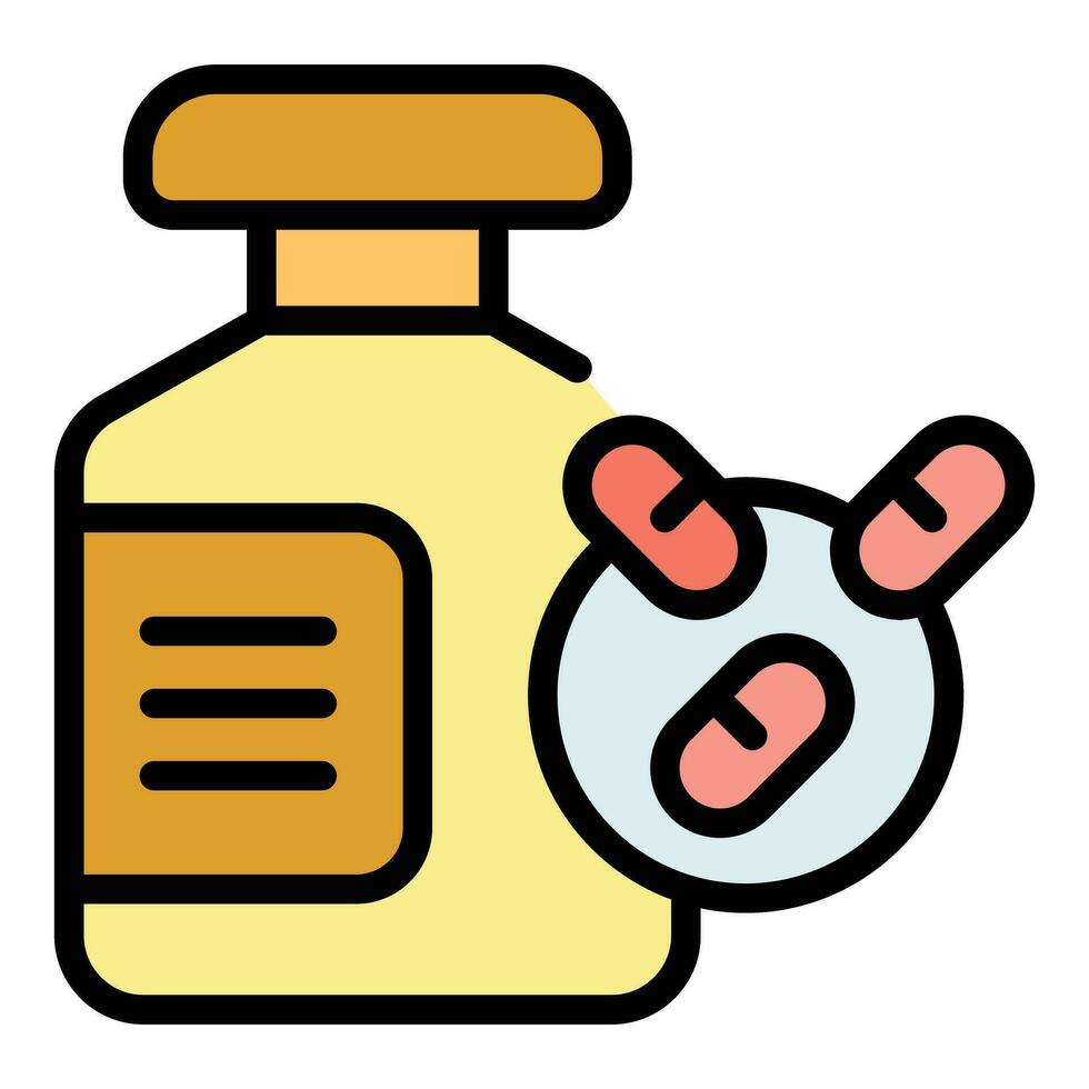 Narcissism pills icon vector flat