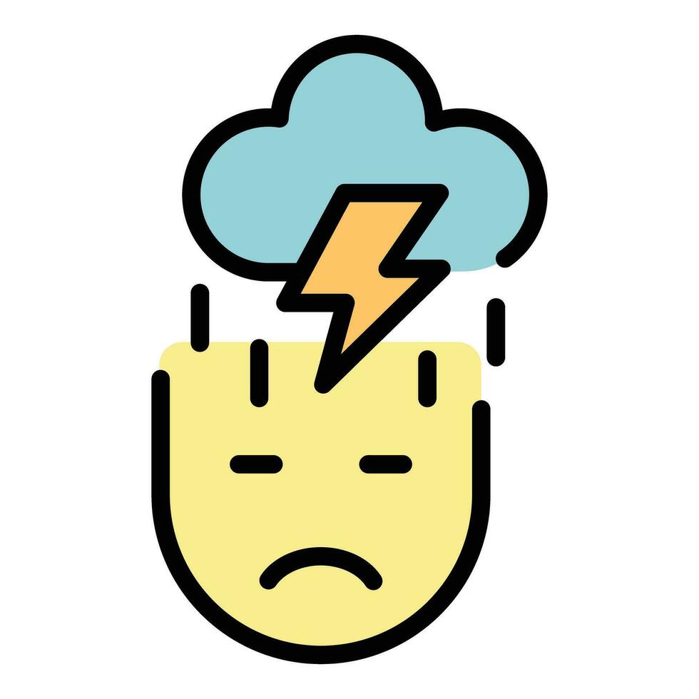 Narcissism storm icon vector flat