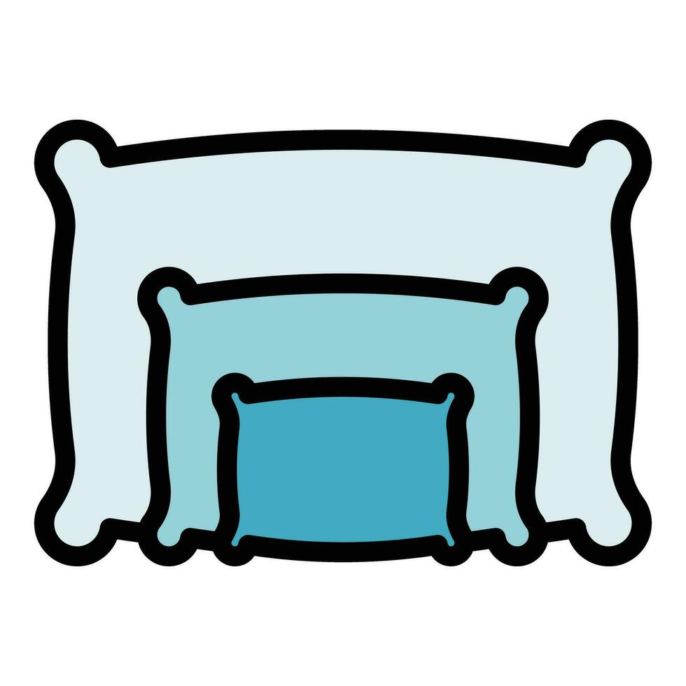 Perfectionism pillows icon vector flat