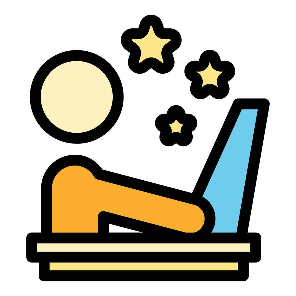 Colleague working icon vector flat