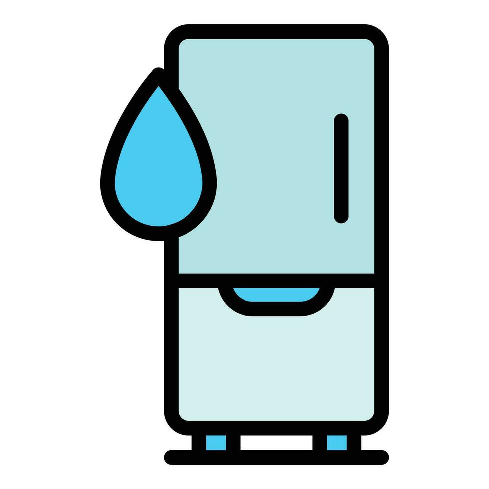 soltar refrigerador icono vector plano