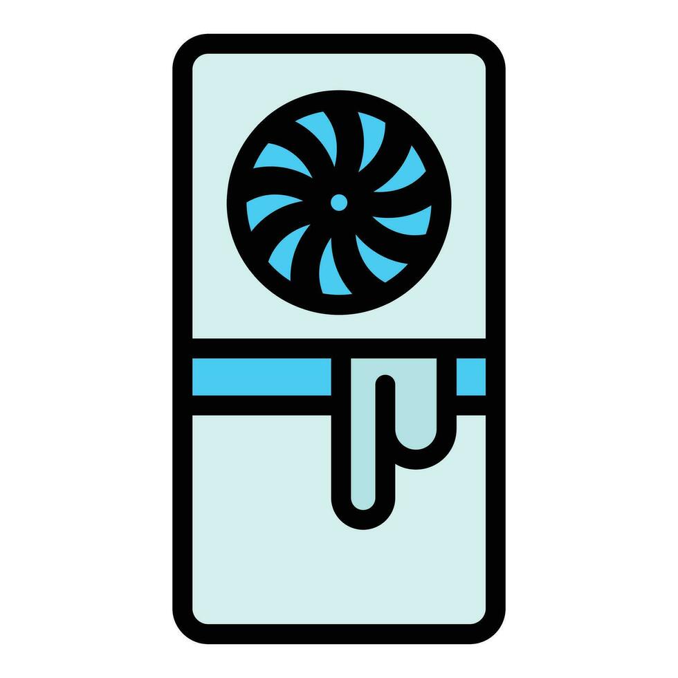 roto refrigerador icono vector plano
