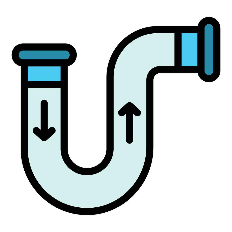 Water pipe icon vector flat