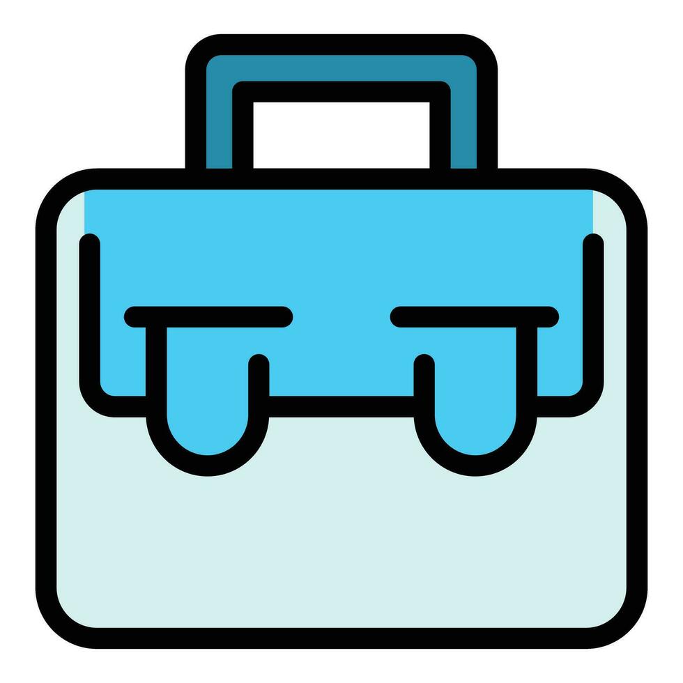 Repair suitcase icon vector flat