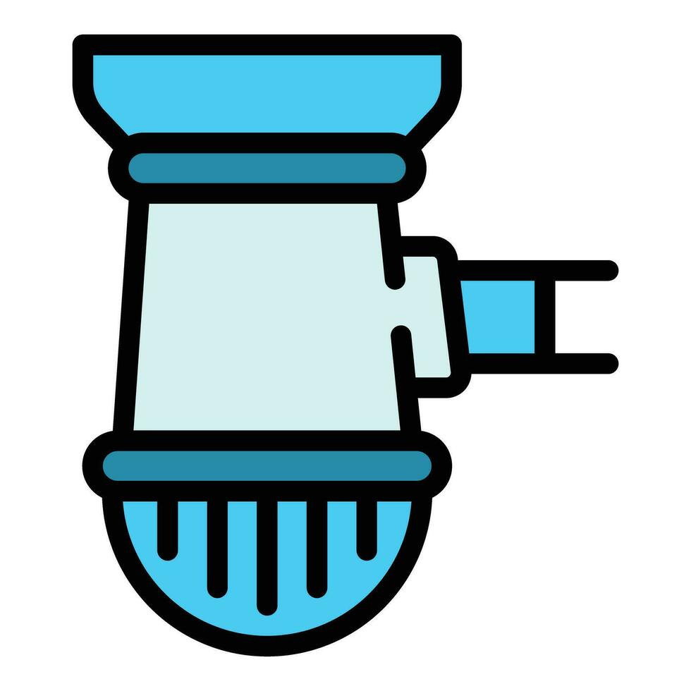 Water pipeline icon vector flat