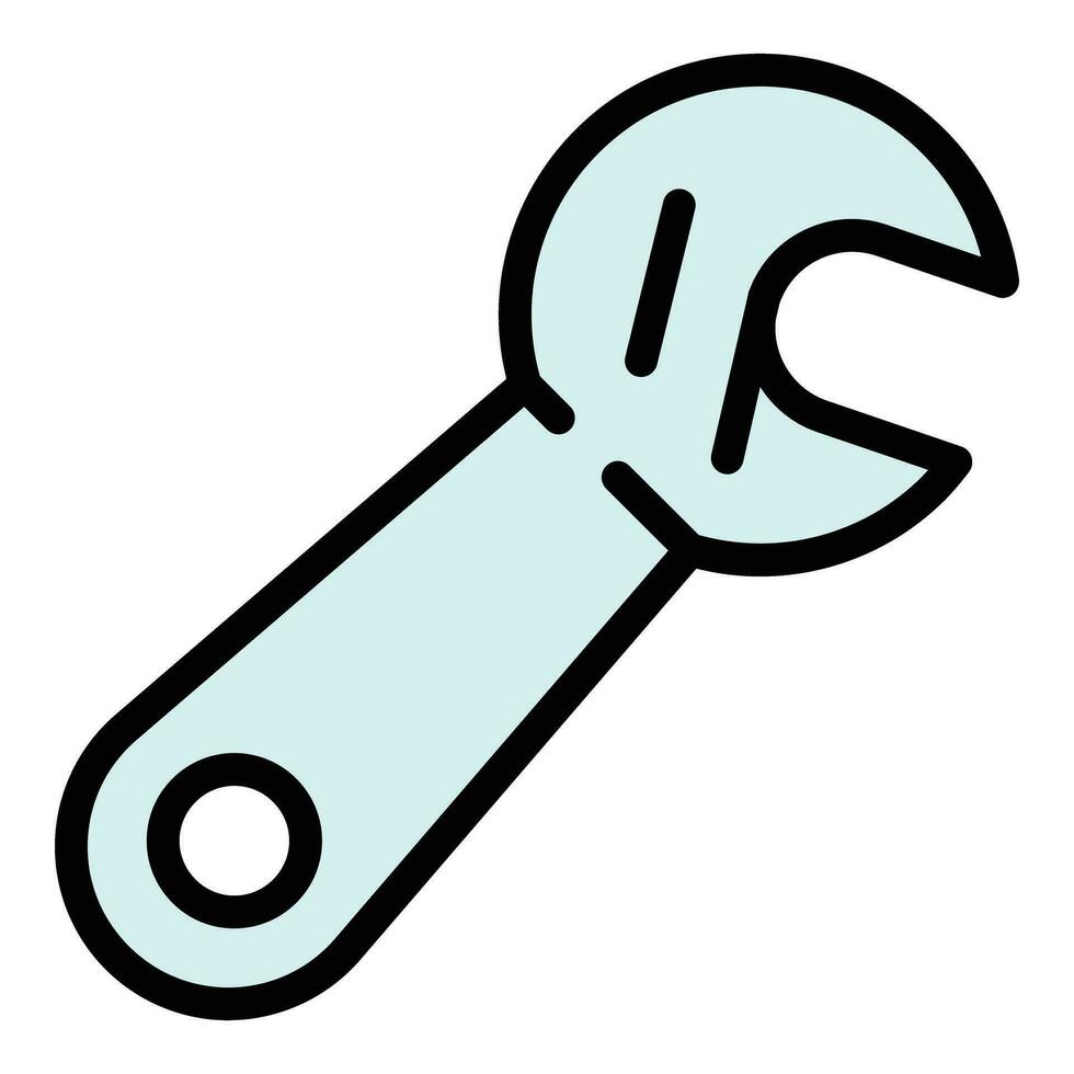 Repair wrench icon vector flat