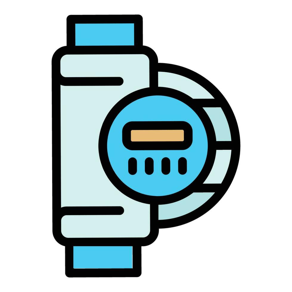 Battery washer machine icon vector flat