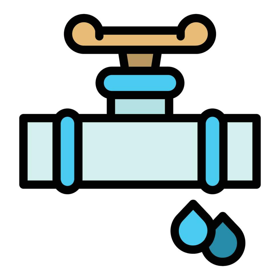 Pipeline valve icon vector flat