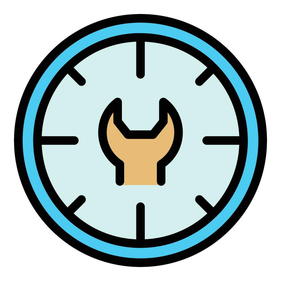 Time repairing icon vector flat