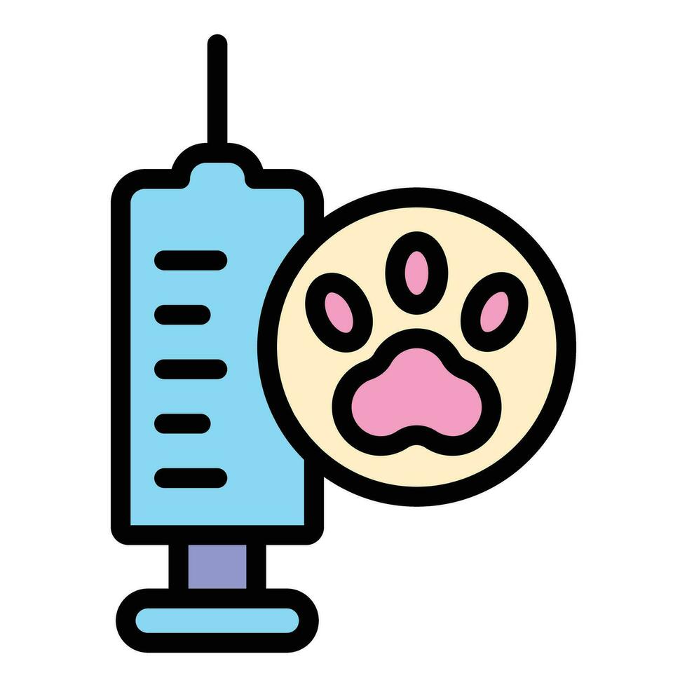 Veterinary clinic syringe icon vector flat