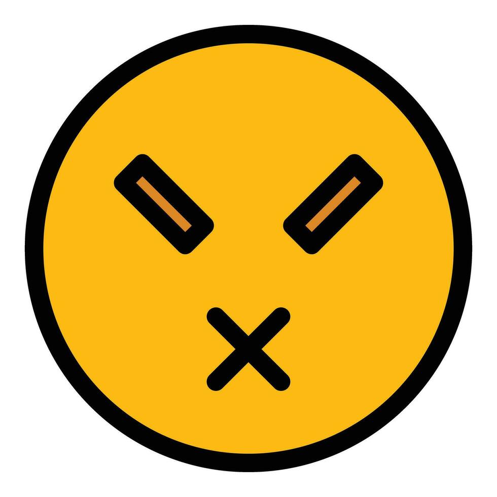 Silent emoji icon vector flat