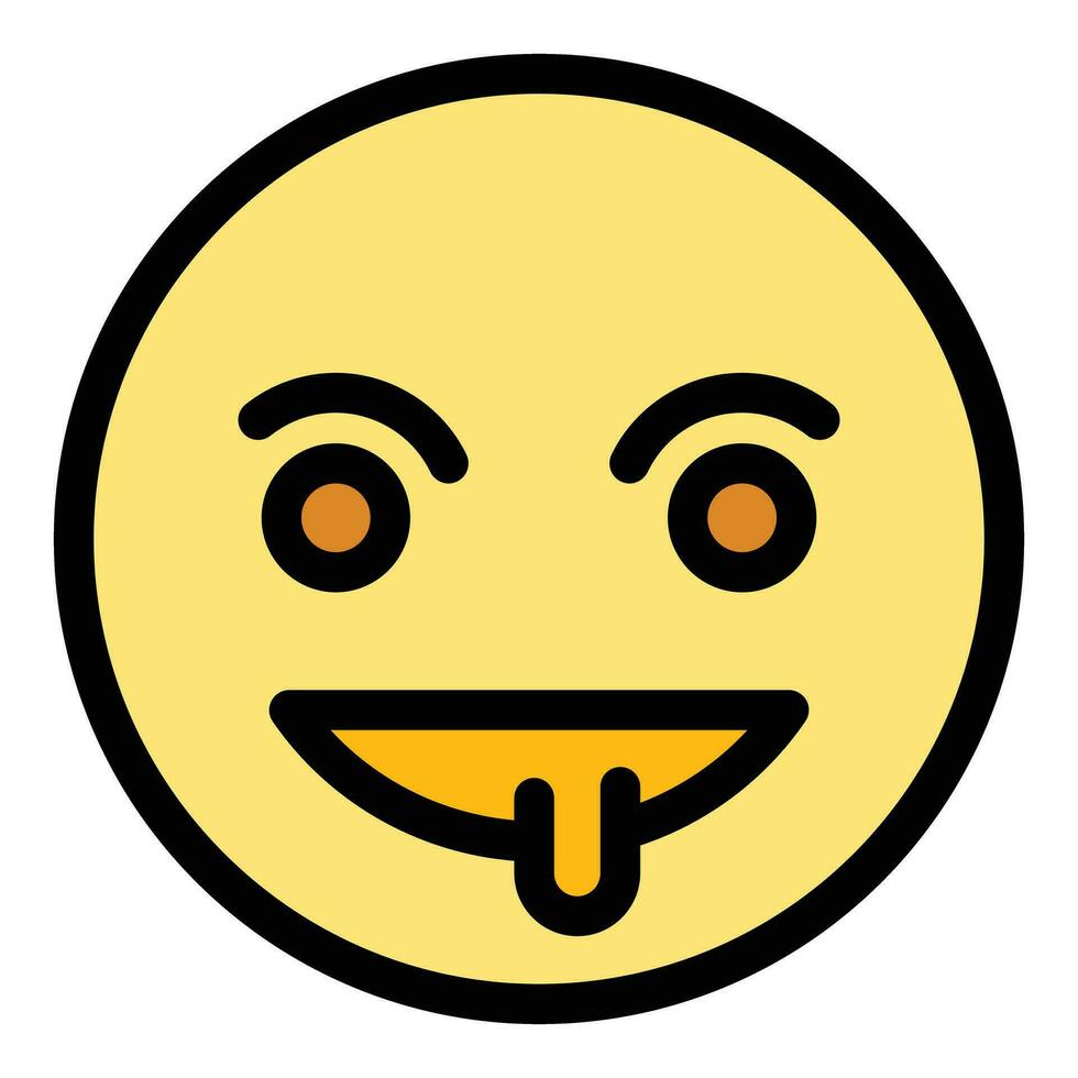 mal emoji icono vector plano