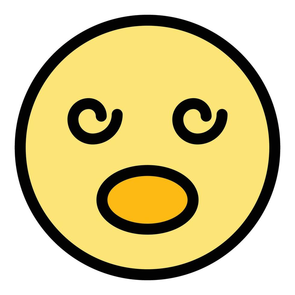 Suffering face icon vector flat