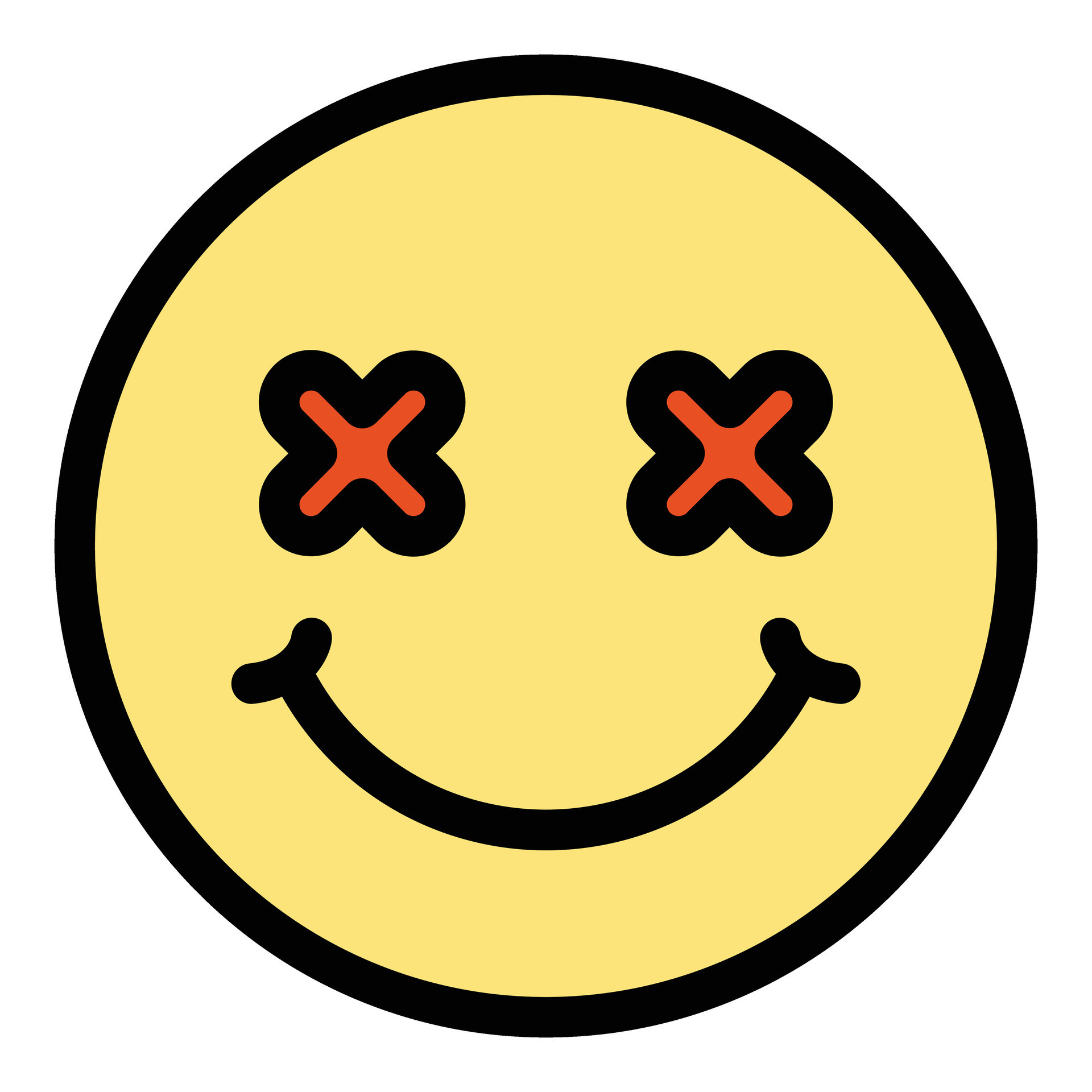 Crossed eyes emoji icon vector flat 25506262 Vector Art at Vecteezy