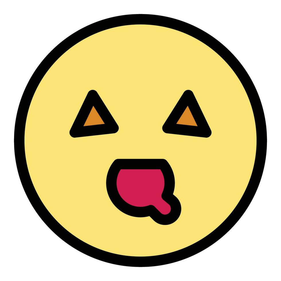 Shouting emoji icon vector flat