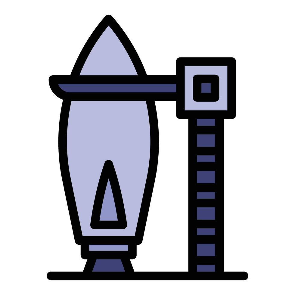 Launch starship icon vector flat