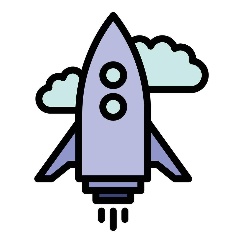 Sky shuttle icon vector flat