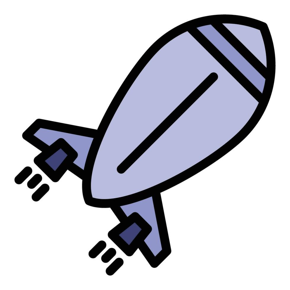 astronave transporte icono vector plano