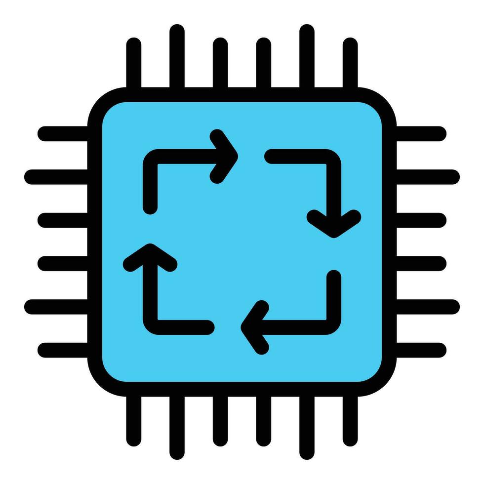 sistema regeneración icono vector plano