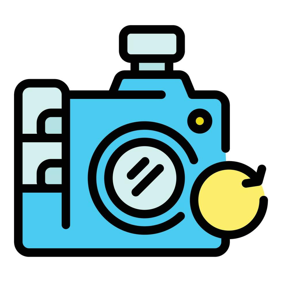 Camera update icon vector flat