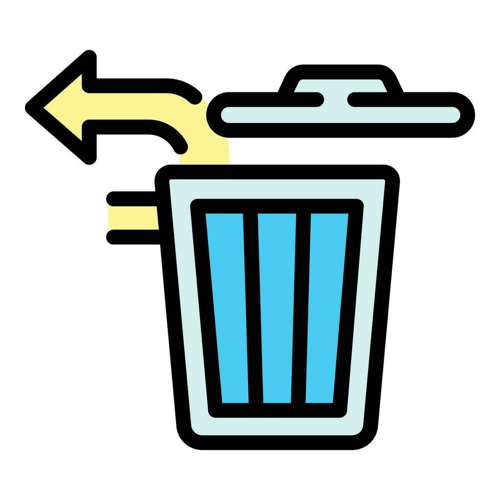 Restore trash bin icon vector flat