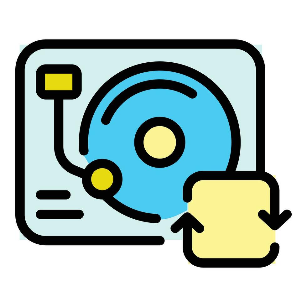 Music backup icon vector flat