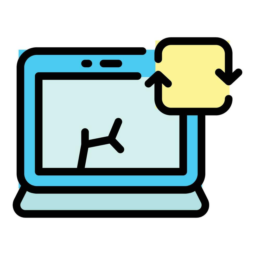 Upgrade computer icon vector flat