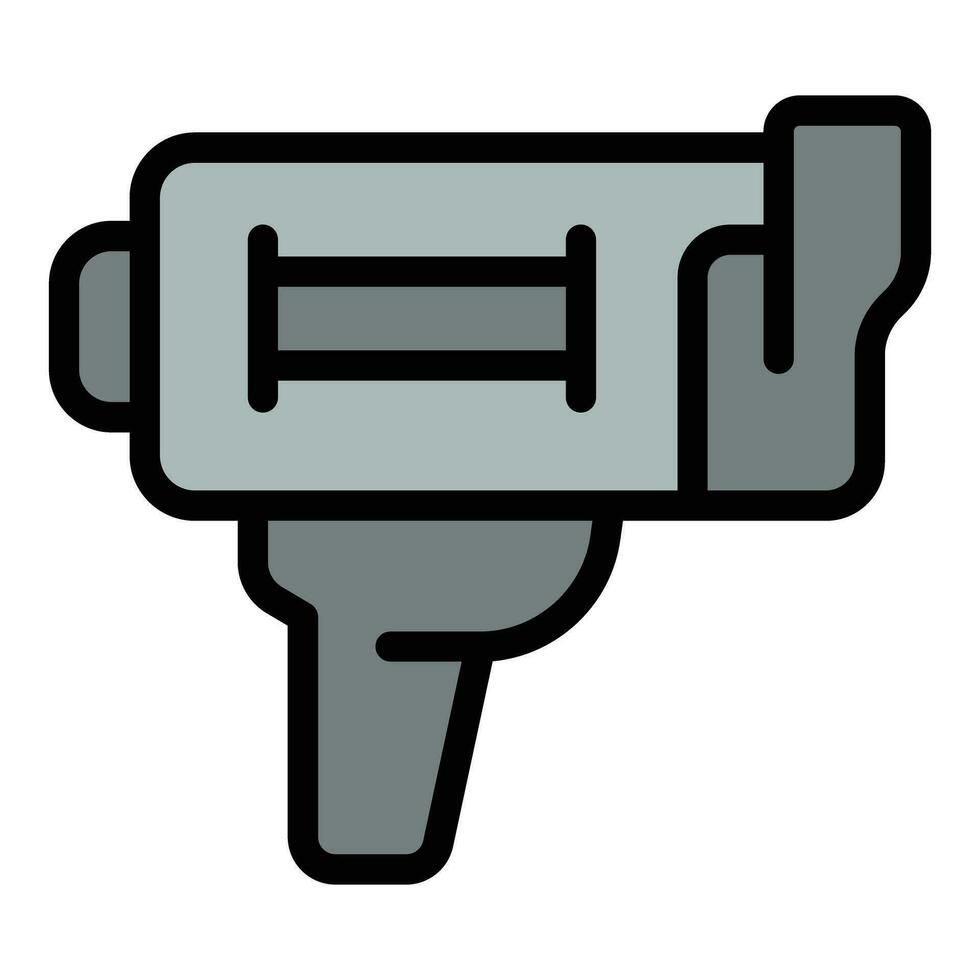 medición Radar pistola icono vector plano