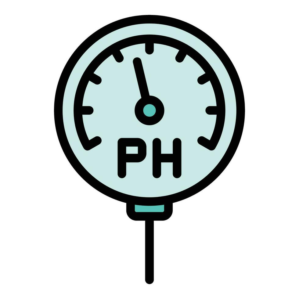 Ph level icon vector flat