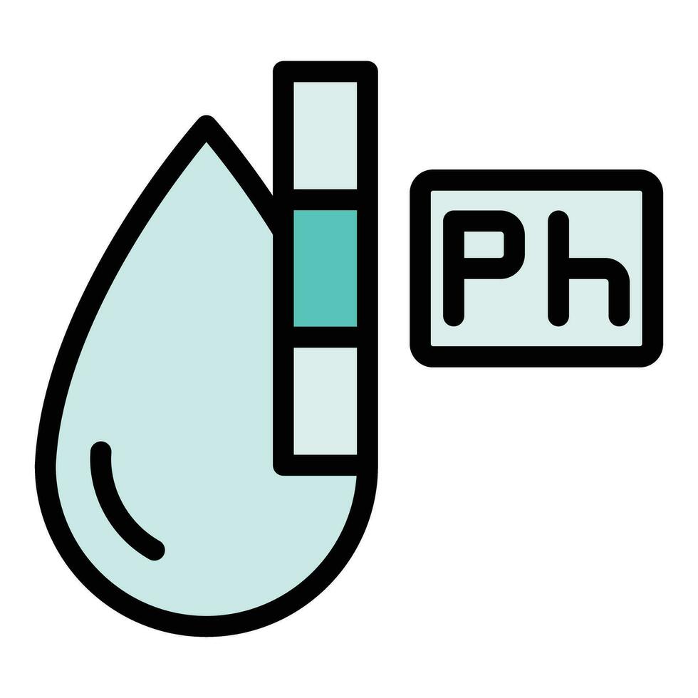 Water drop ph icon vector flat
