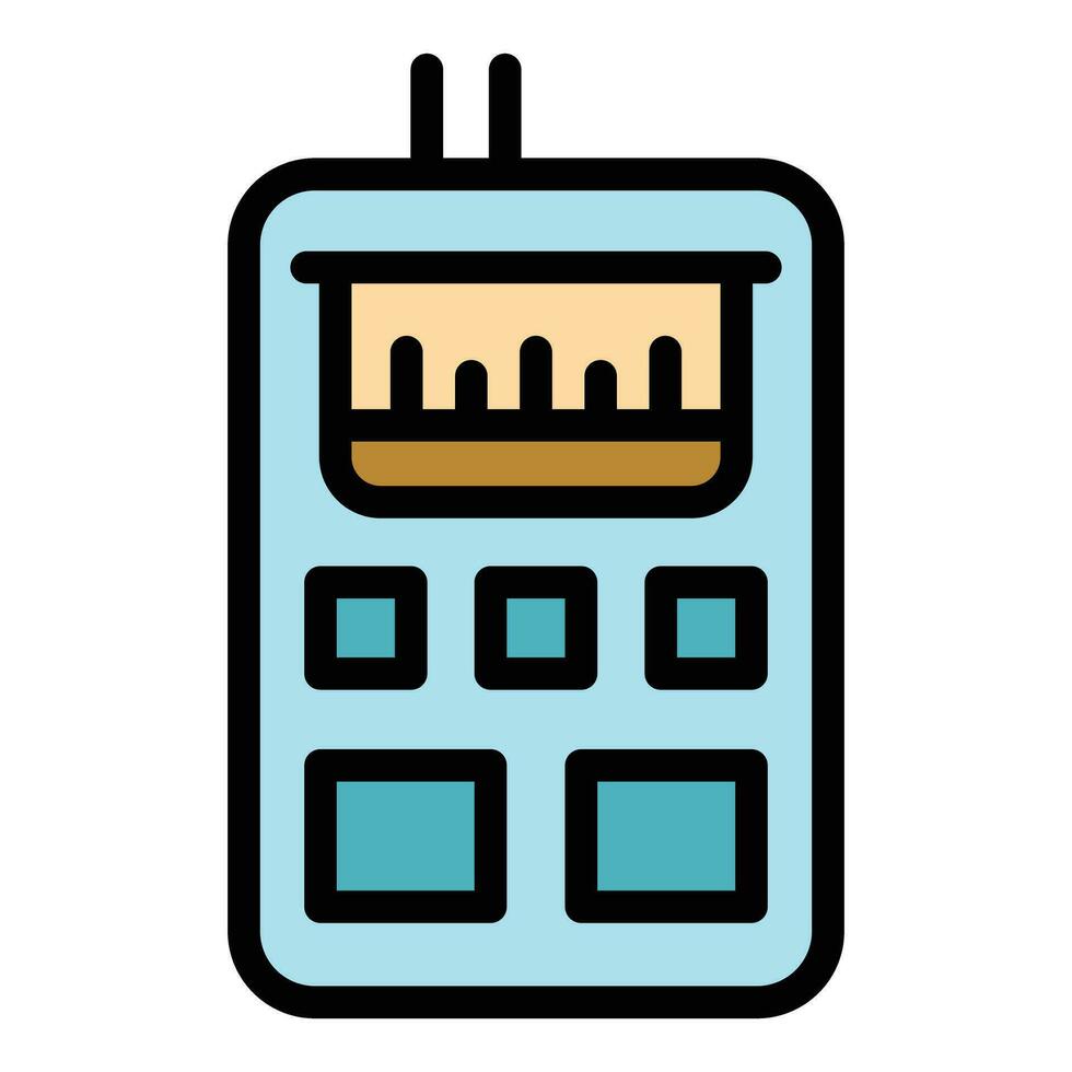 Laser ruler tool icon vector flat