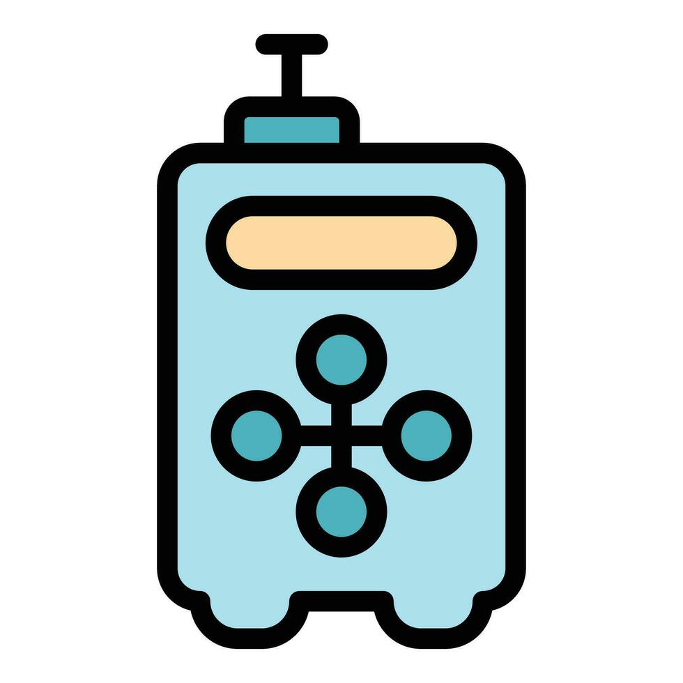 Digital laser meter icon vector flat