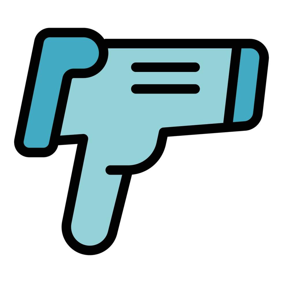 Laser thermometer scan icon vector flat