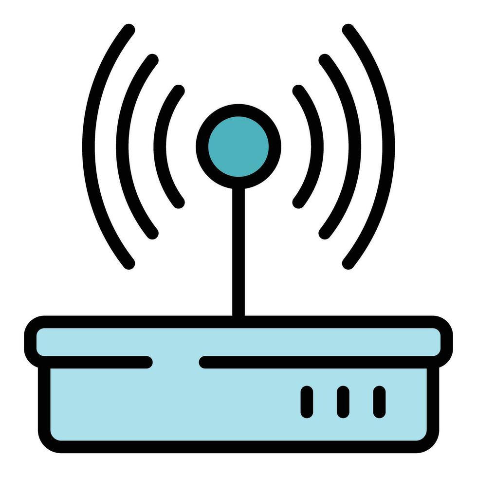 Wifi router icon vector flat