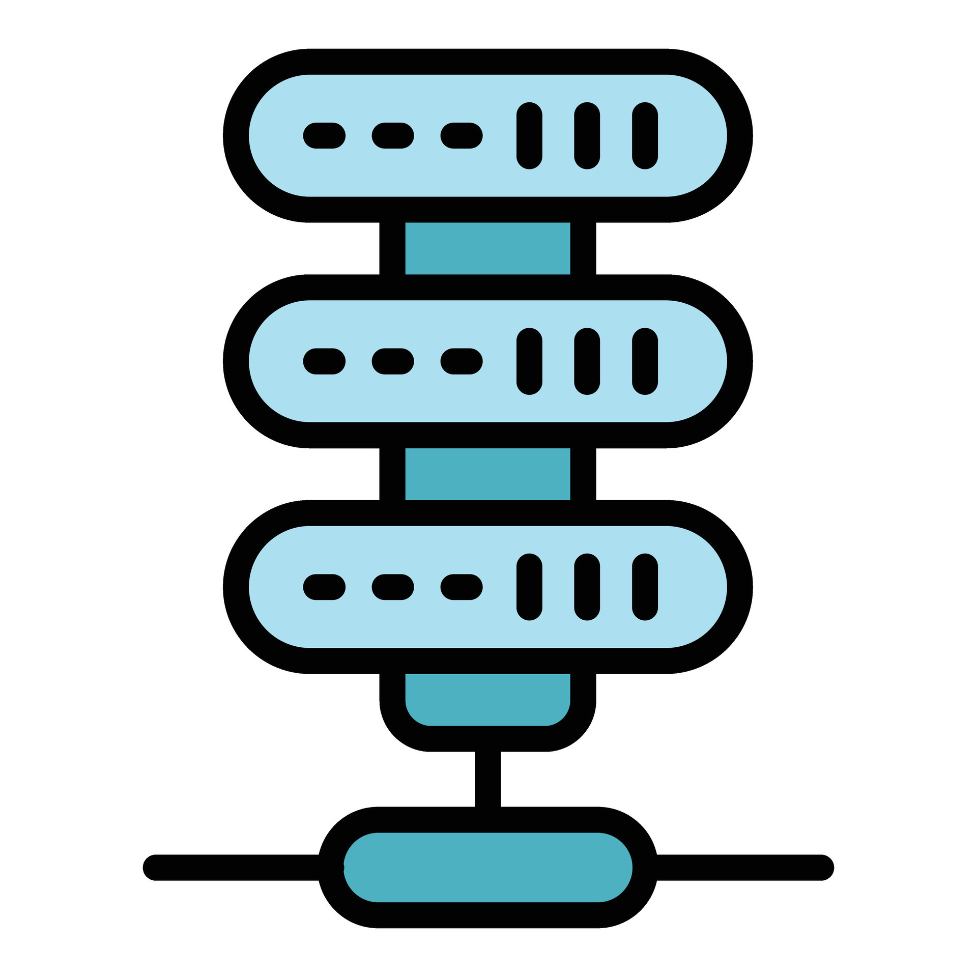 Server data internet icon vector flat 25506612 Vector Art at Vecteezy