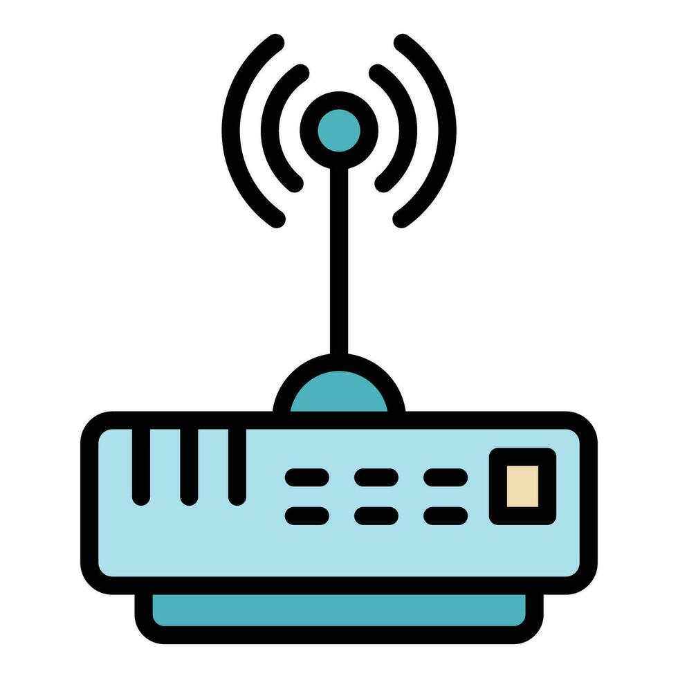 Wifi router internet icon vector flat
