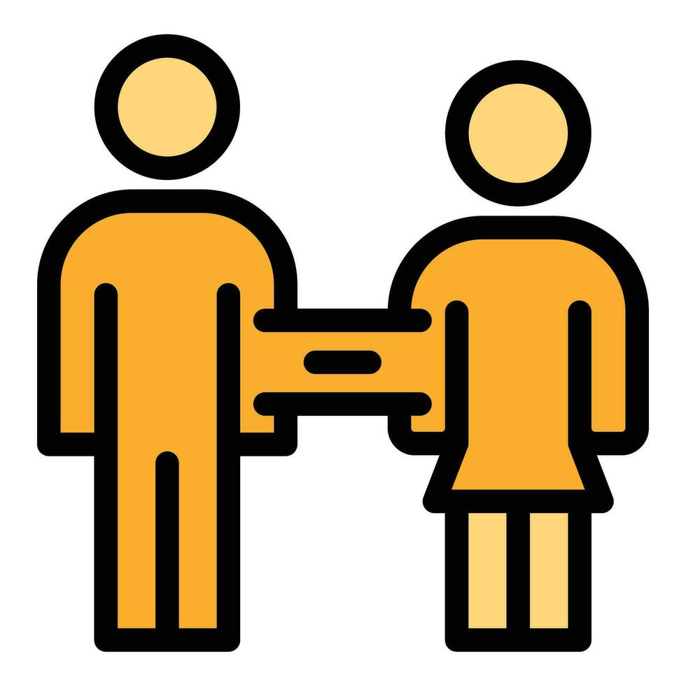 Gender identity couple icon vector flat