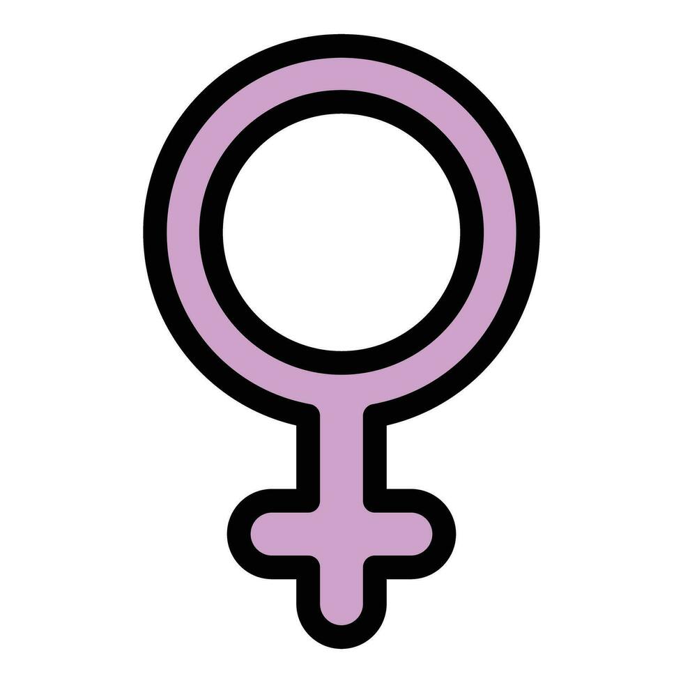 Gender identity female icon vector flat