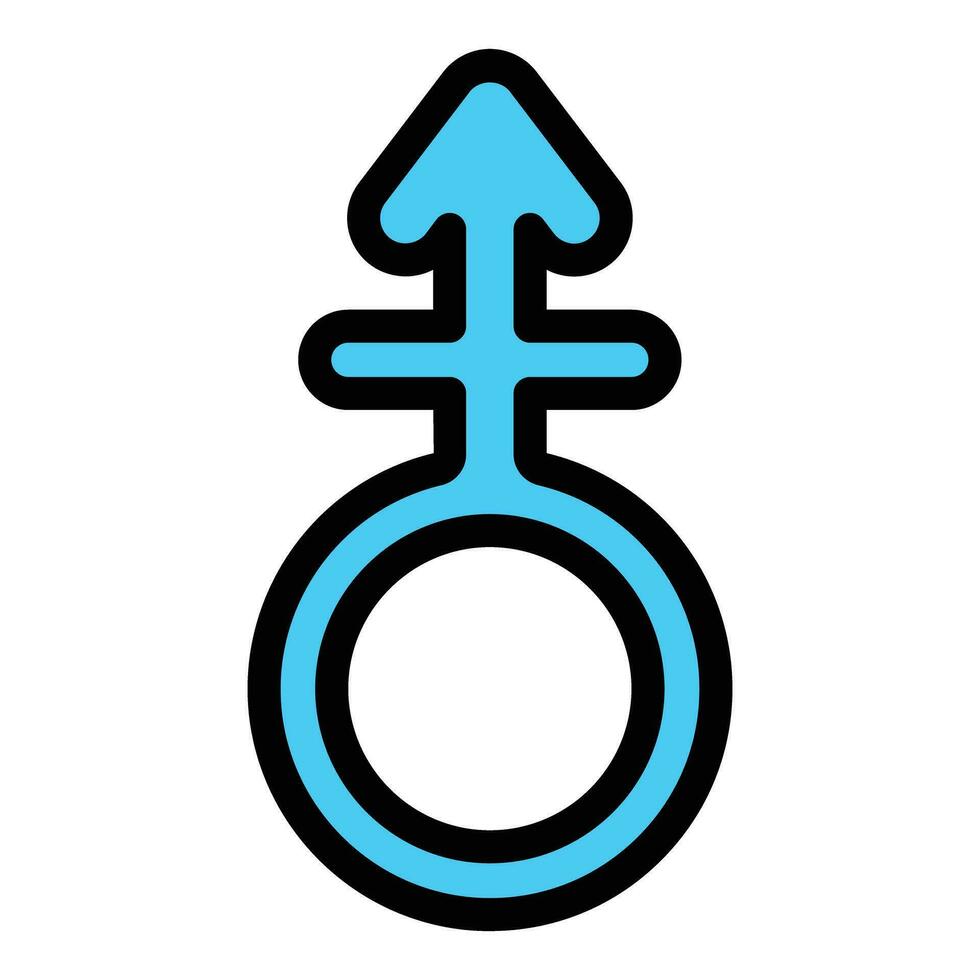 Gender identity man icon vector flat