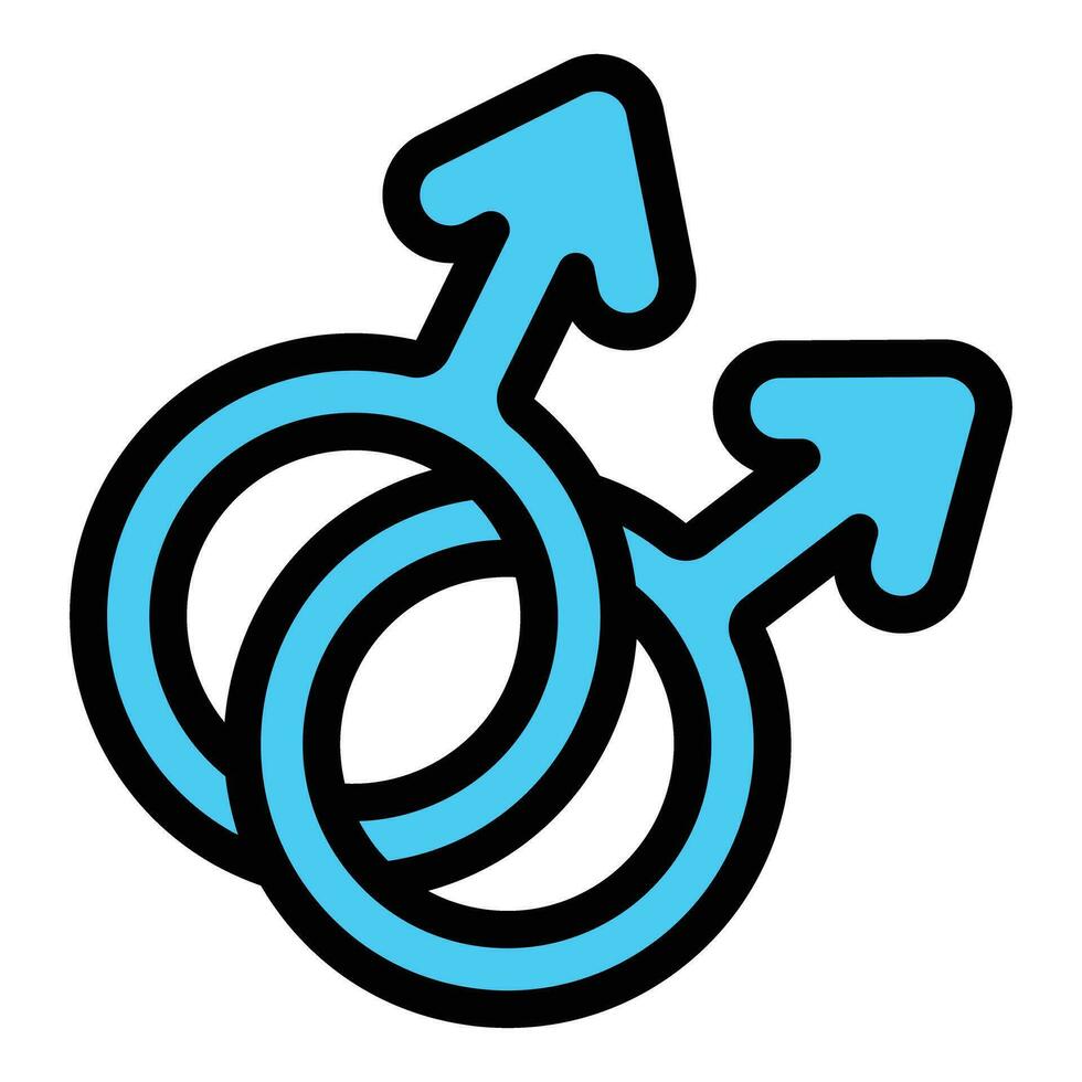 Gender identity sexual icon vector flat