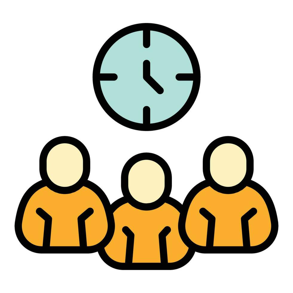 Late work group icon vector flat
