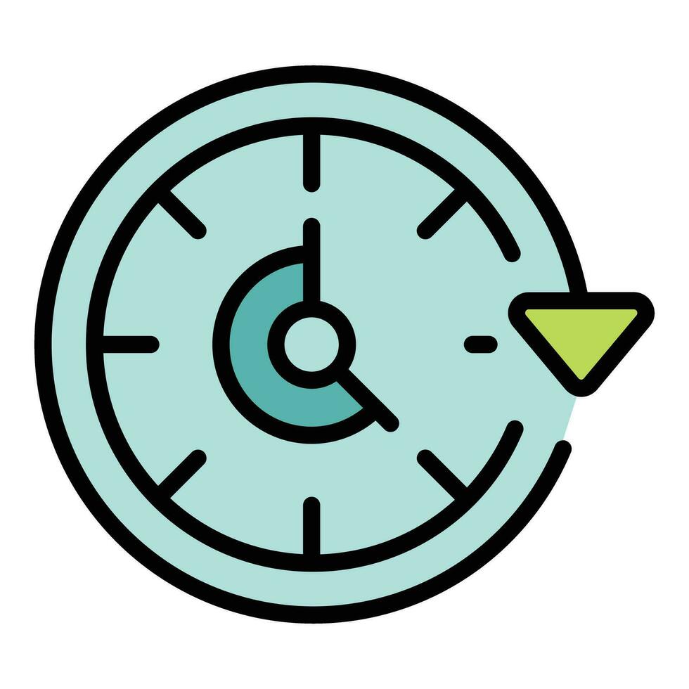 Late work hours icon vector flat