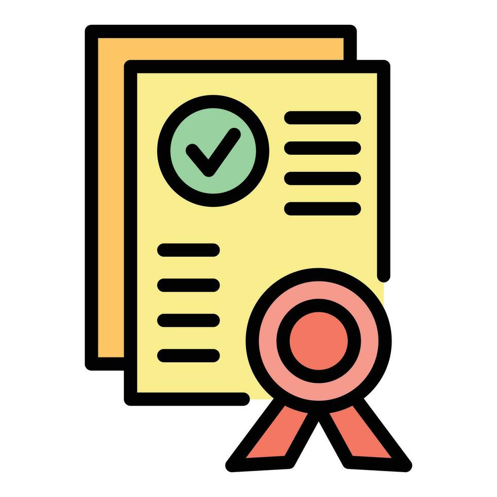 Regulated products diploma icon vector flat