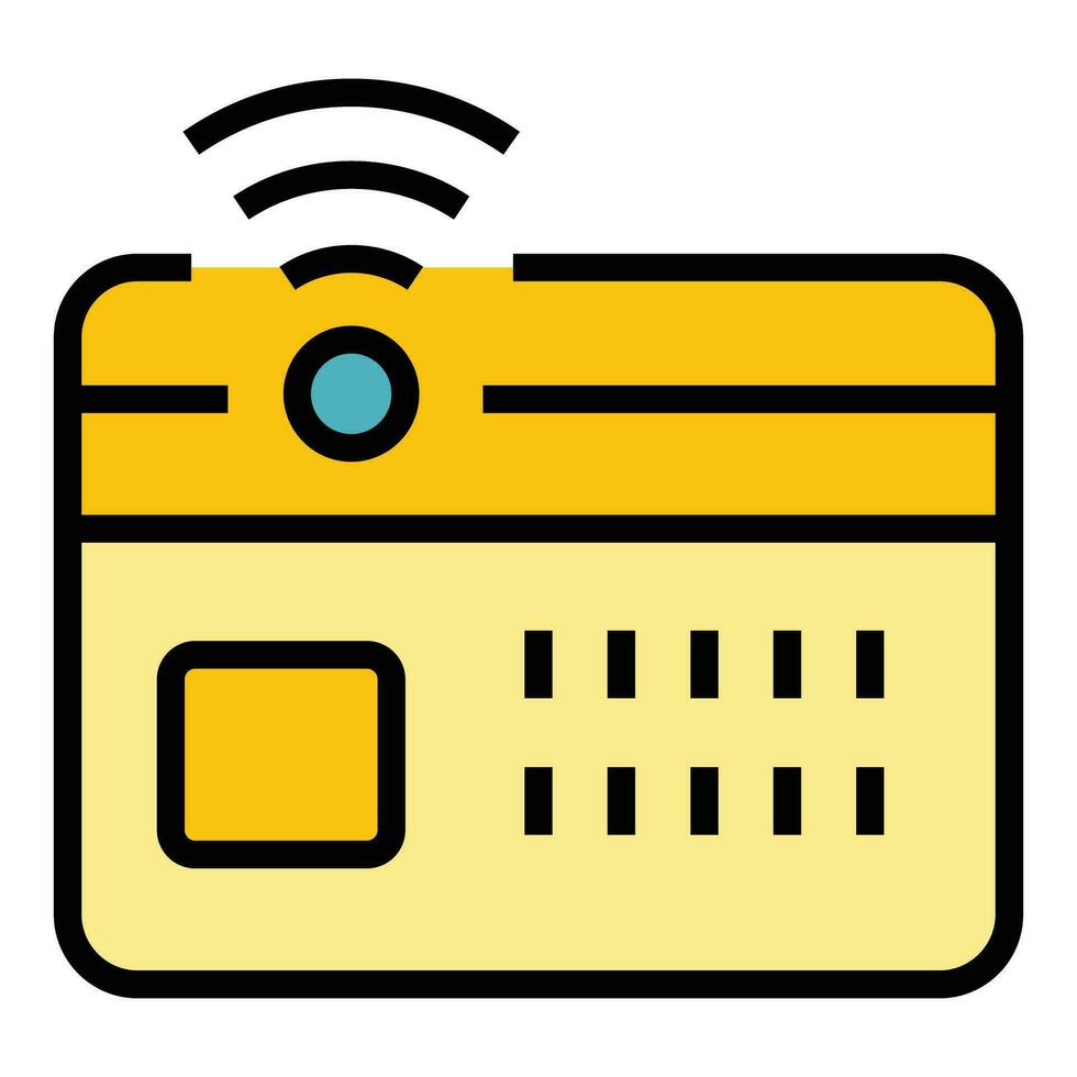 Subway card ticket icon vector flat