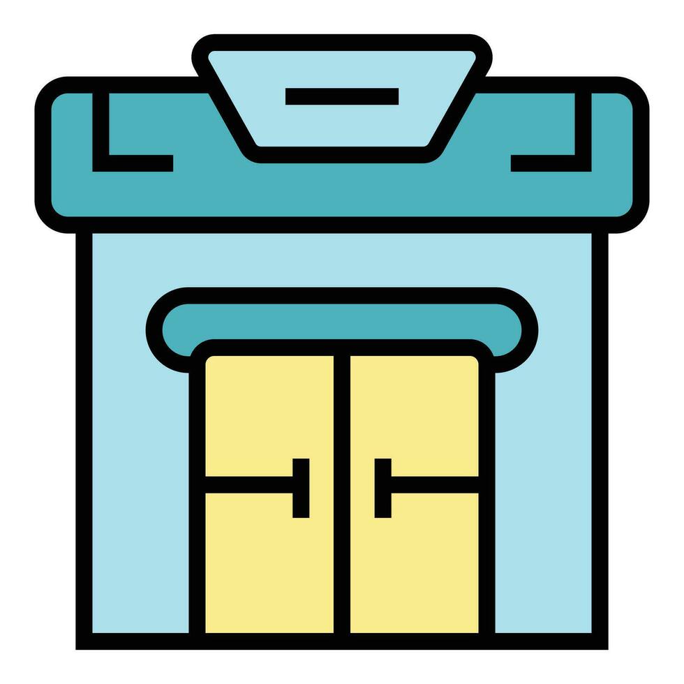 Metro exit icon vector flat