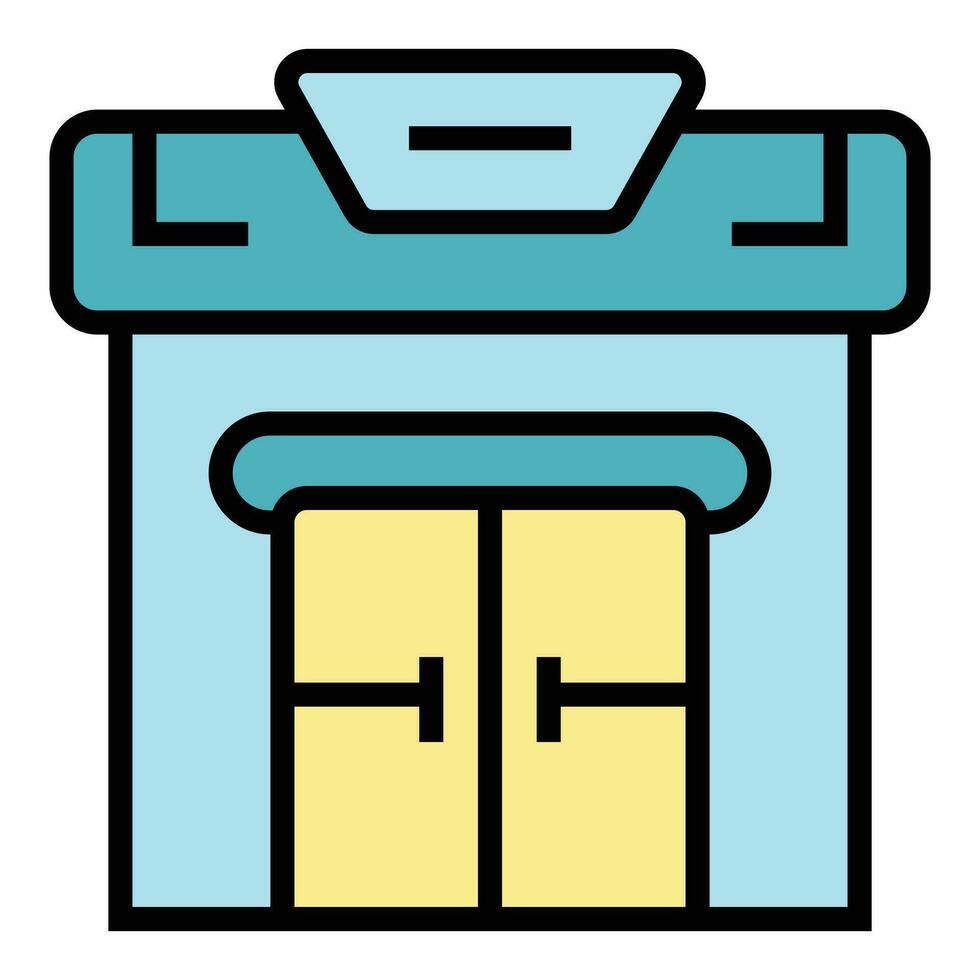 Metro exit icon vector flat