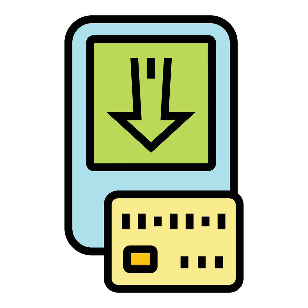 Metro ticket button icon vector flat