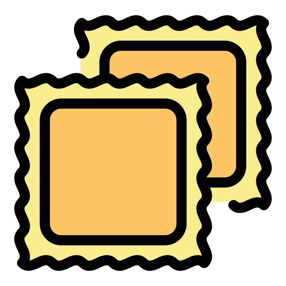 Ravioli dry icon vector flat